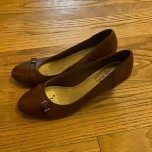 Brown low heels only worn a few times